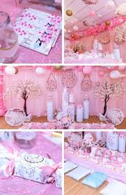Birthday Party In A Box For Adults Cherry Blossom First Birthday Birthday Party Ideas For Kids And Adults In 2020 Cherry Blossom Party Favors Cherry Blossom Theme Cherry Blossom Party