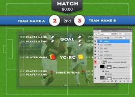 Soccer Football Score Board Psd Template Football Score Soccer Psd Templates