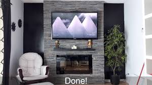 Fake fireplace heater tv stand. Easy Fireplace Tv Wall Youtube