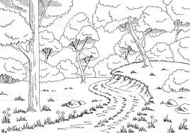 Black And White Road Drawing Image Result For Forest Habitats Black And White Landscape Forest Road Landscape Sketch