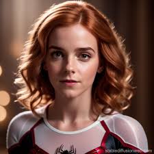 hermione granger with ginger hair dressed as spidergwen Prompts