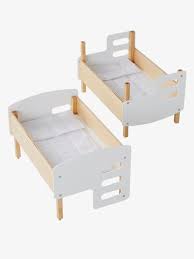 lits superposes poupon en bois blanc vertbaudet lit poupee lit enfant linge de lit bebe
