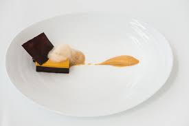 In one week we had my oeufs a la niege, a chocolate fondant with peanut butter ice cream. Michelin Star Desserts Great British Chefs