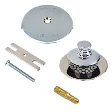 Bathtub drain stoppers home depot. Watco Universal Nufit Push Pull Bathtub Stopper With Grid Strainer One Hole Overflow And Combo Pin Kit In Chrome Plated 48701 Pp Cp G The Home Depot