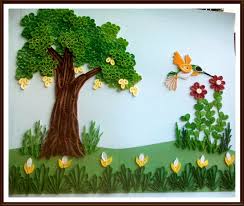A Room For My Paper Quilling Quilled Tree In The Flower Garden Desain Quilling Bunga Kertas Quilling
