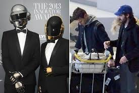 When they stopped in at columbia hq and drank some champagne, the helmets came off and production duo the knocks shared a photo on facebook. Surprise The Daft Punk Dudes Look Like Your Average Hipsters Under Those Helmets Pop Gossip Zimbio