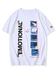 Geometric Characters Letters Print Graphic T Shirt White M Shirt Design Inspiration Tee Shirt Designs Printed Shirts