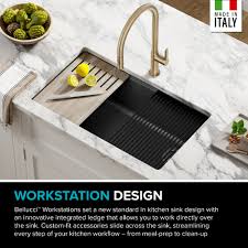 Maybe you would like to learn more about one of these? Kraus 33 Workstation Granite Composite Kitchen Sink In Black Directsinks