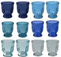 Set of 12 Vintage Ombre Glass Votive Candle Holders Bulk Pack