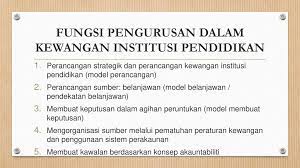 Ini dibuktikan dengan wahyu pertama yang disampaikan kepada nabi muhammad s.a.w. Konsep Pengurusan Kewangan Bagi Institusi Pendidikan Ppt Download