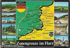 Harzkarte, harz karte, landkarte, routenplaner, das besondere an unserer karte, sie erhalten gleich noch gastgeberempfehlungen. Ak Landkarte Grenze Zonengrenze Im Harz Cekade Karte Ebay