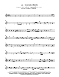 A Thousand Years For Violin Sheet Music Violin Sheet Music Digital Sheet Music