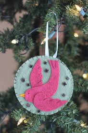 Bird in Flight Felt Ornament