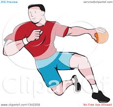 For their second game of the campaign, the coach rafiu. Clipart Of A Retro Cartoon Male Handball Player In Action Royalty Free Vector Illustration By Patrimonio 1342308