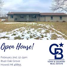 Open House 8140 Oak Grove Howell 48855 February 2nd 12pm 2pm Hosted By Linda Pomorski Call 810 599 9335 Homeroc In 2020 Open House Country Real Estate Oak Grove