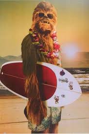 Star Wars Chewbacca Surfing Poster 24x36 Bananaroad Star Wars Wookie Star Wars Movies Posters Star Wars Wallpaper