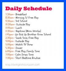 Daily Schedule For 6 Year Old Planner Template Free