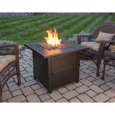 With gas fire pits, a burner pan is optional, but it really helps support the burner and the material you use to cover the burner. Endless Summer 30 In W Black Weather Resistant Steel Lp Gas Outdoor Fire Pit With Electronic Ignition And Black Fire Glass Gad1423m The Home Depot