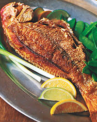 Drop 5 or six pieces of fish into bag and shake to coat. Crisp Whole Red Snapper With Asian Citrus Sauce Recipe Quick From Scratch Fish Shellfish Food Wine
