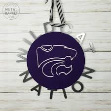 College Metal Decor Keister Metal Market Metal Decor Custom Wall Art College Ksu Wildcats Kansasstate M Metal Decor Personalized Wall Art Metal Walls