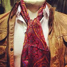 Tootal Silk Scarf Pearly King Tan Leather Jacket Farah Vintage White Polo Shirt
