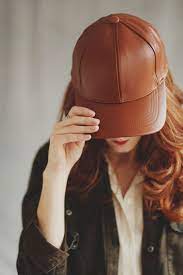 Leather Cap Stylish Caps Fashion Modern Hat