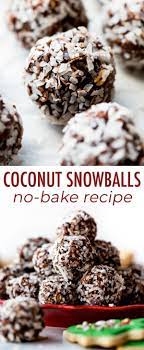 These No Bake Chocolate And Coconut Snowball Cookies Are So Easy To Make Full Of Oats And Coc Baking Recipes Cookies Coconut Recipes Chocolate Coconut Cookies
