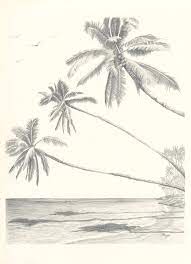 Hawaii Paradise Three Palm Tree Beach Pencil Drawing By Rockplanet 15 00 Beach Drawing Palm Tree Drawing Tree Drawing
