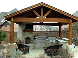 Floating foundation piers will sit on top of the ground and support the weight of the deck without requiring you to dig postholes and use cement. Patio Covers Let Us Build You A New Wood Patio Cover We Can Custom Build A Outdoor Kitchen Design Rustic Outdoor Kitchens Outdoor Kitchen Decor