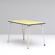 1960s yellow formica kitchen table