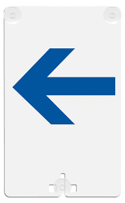 Arrow - Left Suction Cup Sign