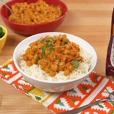 Butter Chicken Chickpeas With Rice Recipe Chicken Chickpea Butter Chicken Vegeterian Dishes