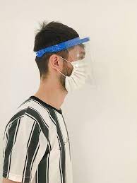 Yuz Koruyucu Siperlik Maske Mavi Mavi Yuzler Maskeler