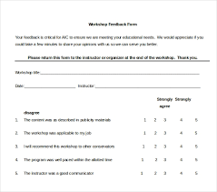 Check spelling or type a new query. Free 12 Sample Workshop Feedback Forms In Pdf Word Excel