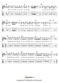 Sen Benim Sarkilarimsin Gitar Nota Tab Gitaregitim Net Sarkilar Gitar Notalara Dokulmus Muzik