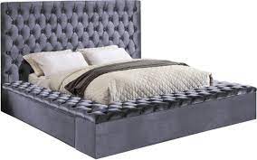 lowest price on meridian bliss grey velvet king storage bed blissgrey k shop today velvet upholstered bed velvet bed king storage bed