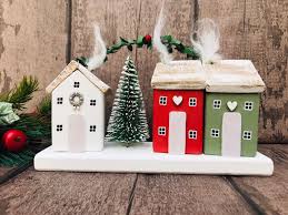 Driftwood Houses Christmas Decor Christmas Ornament Etsy House Ornaments Christmas Home Christmas Decorations