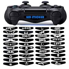 Newest Design Ps4 Controller Decals Playstation 4 Lightbar Decal Ps4 Light Bar Decal Sticker Led Light Pvc Stickers 10pcs Set Wish
