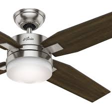 Aef1 decor fan 38 inches (l3f/blbl) 6 speed reversible fan: Brushed Nickel Hunter Fan 46 Inch Contemporary Ceiling Fan With Led Light Kit Renewed Lighting Ceiling Fans Tools Home Improvement Sailingschool Pl