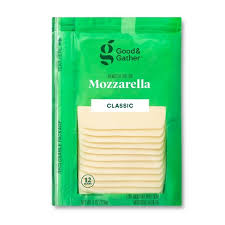And if you are with a hungry man, like me, then you know although a fresh goat cheese tomato tart sounds amazing, for your 'family of two', it just won't cut it for dinner. Mozzarella Deli Sliced Cheese 8oz 12 Slices Good Gather Target