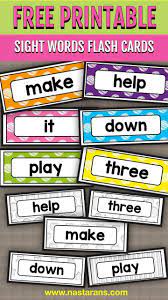 Free Sight Words Flash Cards Sight Word Flashcards Sight Words Printables Sight Words Kindergarten Printables