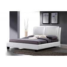 Canopy bed full size decor. Sabrina White Modern Bed With Overstuffed Headboard King Size See White