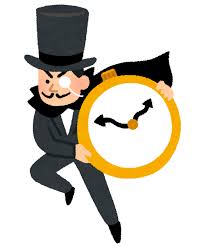 時間どろぼうのイラスト | かわいいフリー素材集 いらすとや