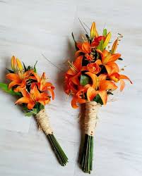 We create airy, whimsical, beautiful bouquets in your chosen colour theme. Orange Lily Bridal Bouquets Wedding Flowers Boutonnieres Etsy Flower Bouquet Wedding Lily Bridal Bouquet Bridal Bouquet