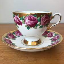 Tuscan China Tea Cup And Saucer Tuscan Roses Teacup And Etsy Tea Cups China Tea Cups China Tea
