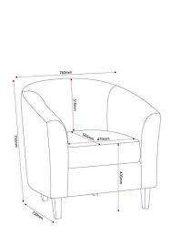 New Office Home Study Fabric Single Seater Tub Chairs Available In 7 Colours By Limitless Base