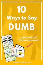 10 Dumb Synonyms Different Words For Stupid Ideas Nextstepenglish Com