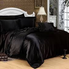 Want to keep dust out from find flat and fitted ones in a material that fits your preferences—linen, percale, sateen or flannel. 7 Piece Satin Bedding Sets Black King Bed Size Duvet Cover Fitted Sheet Cushion Cover Pillow Cases Set By Viceroybedding Buy Online In Dominica At Dominica Desertcart Com Productid 49114281