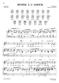 Play l'hymne à l'amour chords using simple video lessons. Top Edith Piaf From Edith Piaf Buy Now In The Stretta Sheet Music Shop