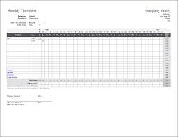 Download The Monthly Timesheet Template From Vertex42 Com Timesheet Template Excel Calendar Template Attendance Sheet Template